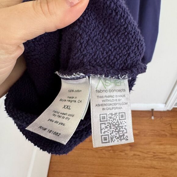 Asher Concepts French Terry Sweatshirt Men's XXL Purple Minimalist Streetwear - Picture 5 of 6